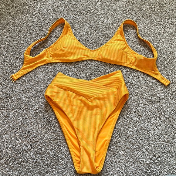 aerie Swim Aerie High Cut Cheeky Swim Suit Poshmark